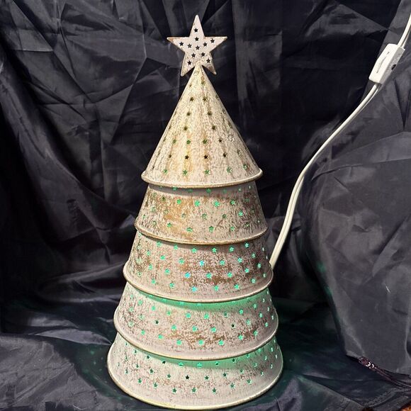2020 SCENTSY Starry Christmas Electric Metal Tree Wax Melt Warmer No Box - Picture 1 of 9
